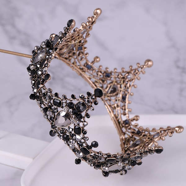Barock tiara bröllop strass bröllopskrona