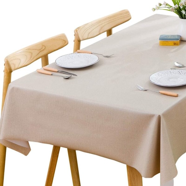 Bordsduk tvättbar plast med vatten för bord. Vattentät rektangulär bordskydd för kök, picknick, utomhus, inomhus (b
