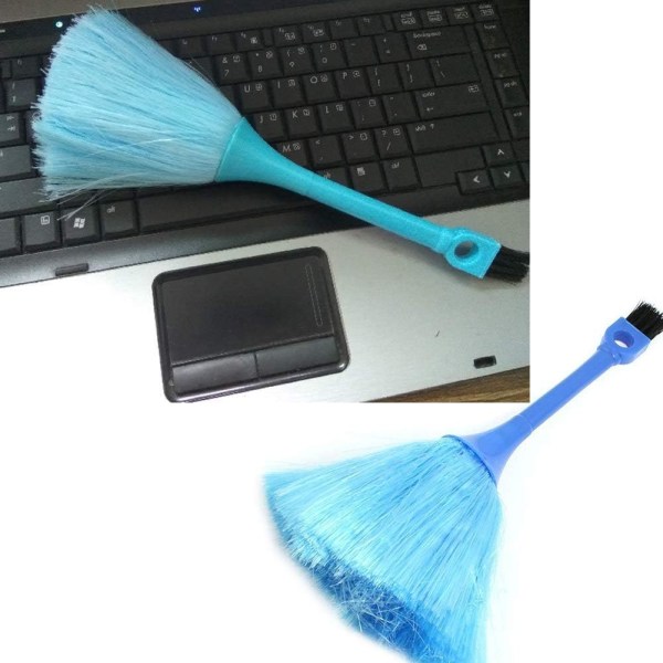 Blå - Mikrofiber duster Fin børste for rengjøring av tastaturer Anti-s
