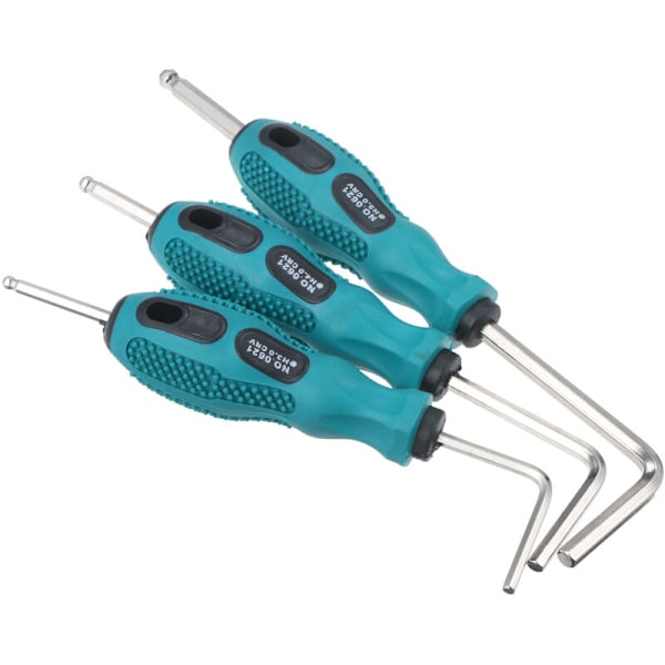 Torx-avainsarja ja kuusiokoloavainsarja pitkällä varrella ja pallopäällä, teollisuuslaatuinen, vanadiinikromista valmistettu TPU-kahvalla
