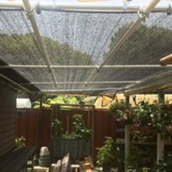 Skuggnät 8 skuggningsnålar 80% stärker tjockare skuggnät, växthus vindnät med öljetter, för växtöverdrag/växthus/trädgård/pergola(2