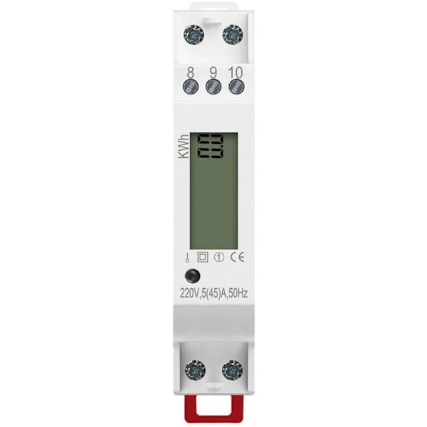 Elektronisk räknare med enfas 45A mikro enfas skena, spår 1P, smart mätare, husuthyrning, bostadsexport, digital display, guida