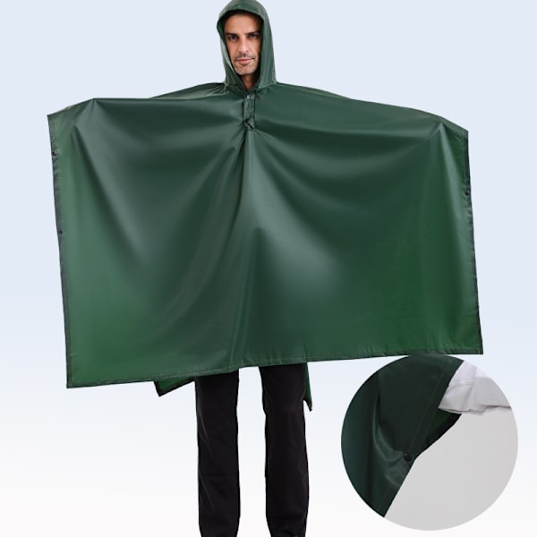 Vattentät poncho, multifunktionell poncho, vattentät för vuxna, lämplig för utomhusaktiviteter