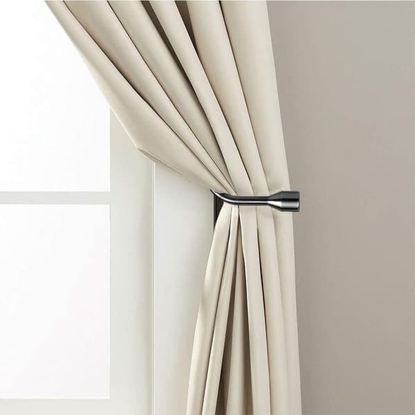 2 stk. (sort) - Gardinopsamlings U-design krog Metalgardinopsamlinger Gardinopsamlingsholdere Gardinopsamlinger