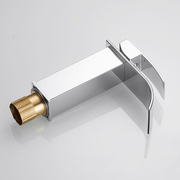 Baderomskran, Moderne Foss Design Servantkran, Holdbar Metallkropp Design Med Premium Metall Krombelegg. Justerbart Varmt og Kaldt Vann