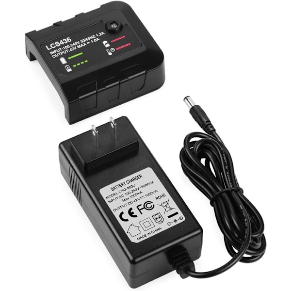 Passer til Black & Decker 40V LBXR36 LBX2040 batterilader