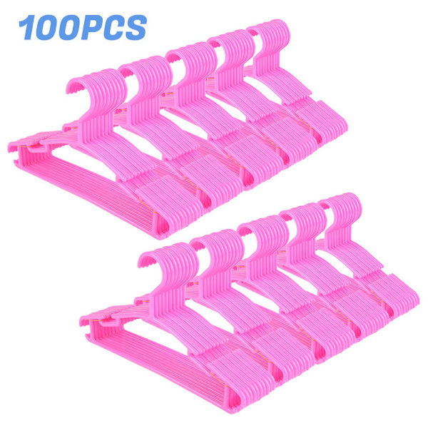 100 stk. ROSA plastik babybøjler