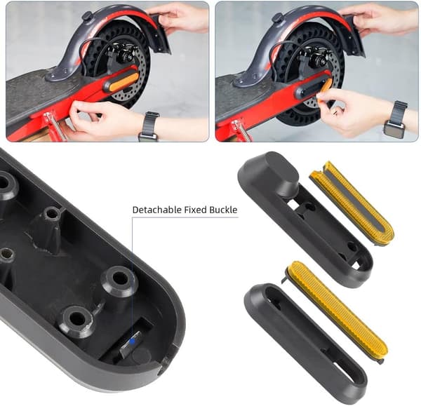 Natcoo Scooter Hjulkapsel Refleksstrimmel til Xiaomi M365, Pro, 1S, Essential, Pro2, Mi3