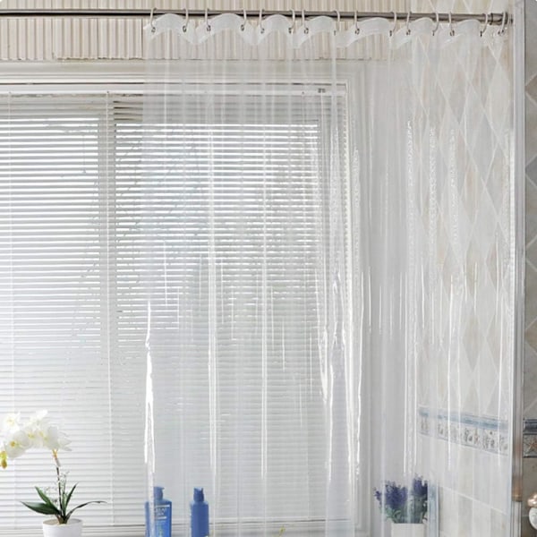 Transparent Bruseforhæng PEVA Bruseforhæng Skimmelresistent Og Vandafvisende Bruseforhæng 180x180cm