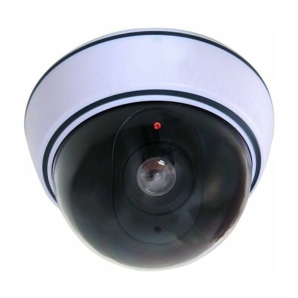 2-pak Professionel Dome Kamera med Dummy Flash med Linse og Blinkende LED (Hvid)