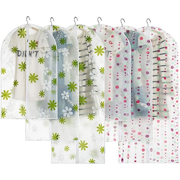 Støv- og vandtæt jakke til tøj - Regnfrakke dragt støvcover Transparent print Vandtæt, støvtæt og skimmelbestandig (prik 60 * 110CM)