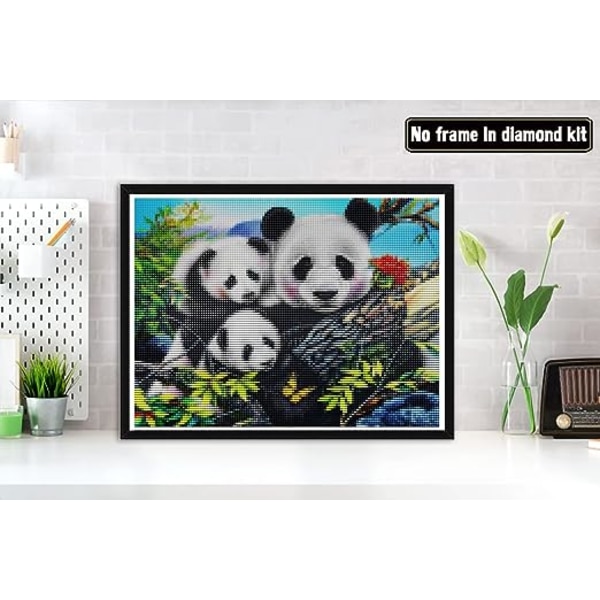 Timanttimaalaus (30*40cm) 5D DIY Timanttimaalaus Panda Diy Täysi Timanttikristalli Rhinestone-maalaus Koti Dekoraatio