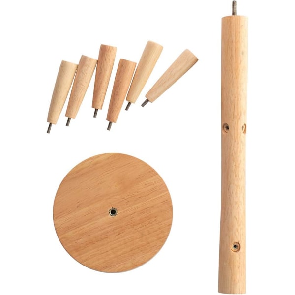 Træ krus træ krus holder krus stativ bordplade holder træ kop holder opbevaring arrangør display stativ køkkenartikler til te kaffekop krus kroge (6 C