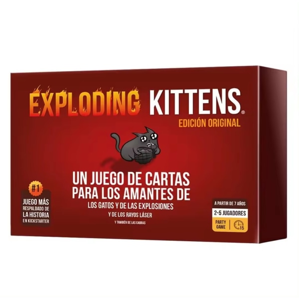 Engelsk version av kortspelet, lämplig för 2-5 spelare, brädspel casual party card explosion cat collection bomb cat kortspel（röd katt）