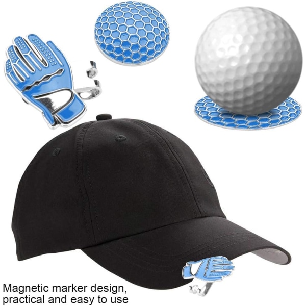 Golfhatteclips, handskemønster i rustfrit stål Golfclips Golfhat C