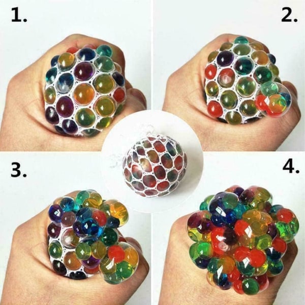 Mesh Stressbolde med Vandperler Lindrer Spændinger, Angst og Stress Relief Fidget Toys til Voksne og Børn Forbedrer Fokus også Tilfredshed for