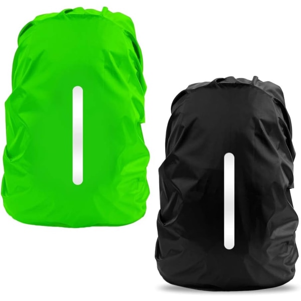 2 stk vandtæt regnslag til rygsæk, reflekterende regntæt Pro