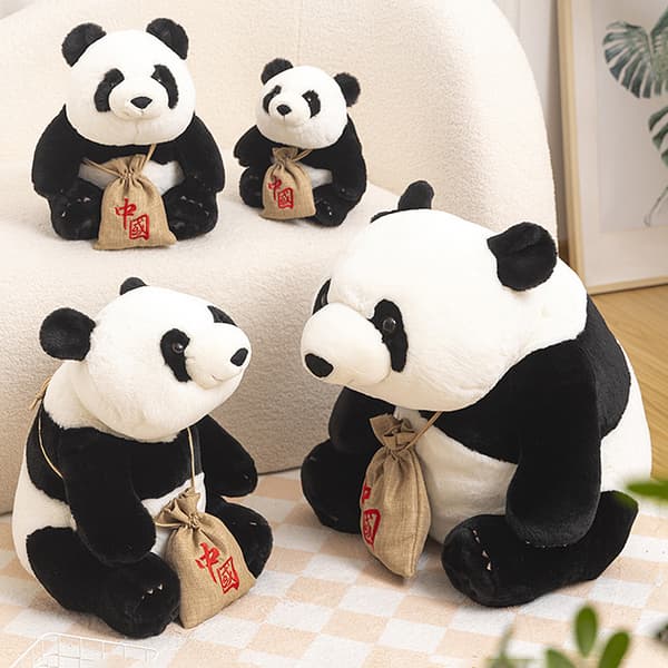 Panda pehmolelu - Eläväiset yksityiskohdat - Arvokas kumppani - Musta