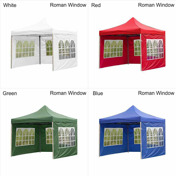 Gazebo gjerdeduk, vanntett telttak med romersk vindu, flott for fest, bryllup, piknik (stålramme og toppduk ikke inkludert) （grønn 6*2M)