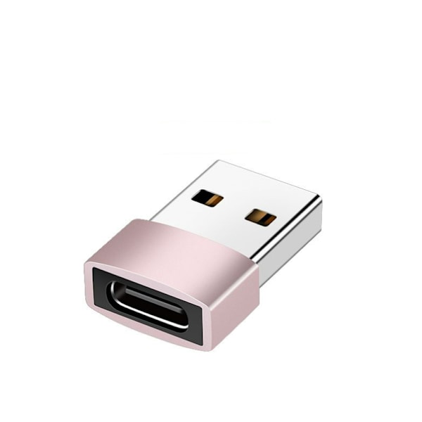 Rosegull USB C hunn til USB hann adapter, hurtiglading og data