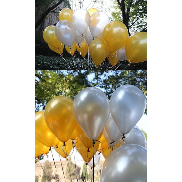 96 st silverfärgade partyballonger för fest, födelsedag, bröllopsdag, juldekoration, ballonger 12 tum 2,8 g latexballonger