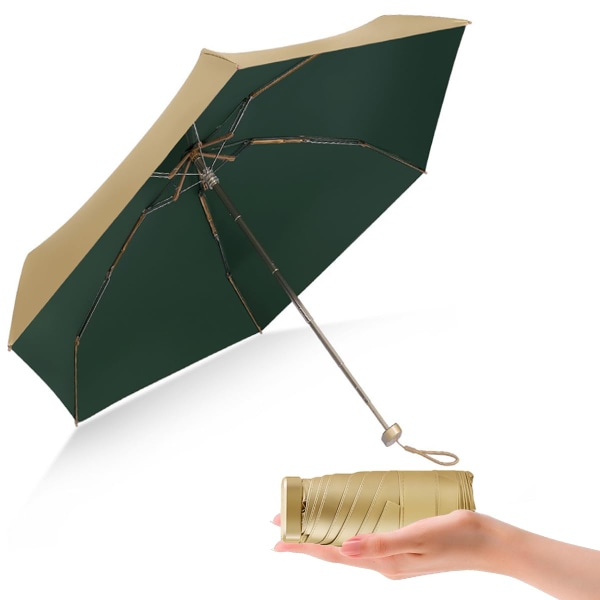Mini Purse Travel Parasol - Lille kompakt UV-beskyttelse paraply UV-beskyttelse - Letvægts bærbar parasol - UV-beskyttelse til mænd, kvinder og børn