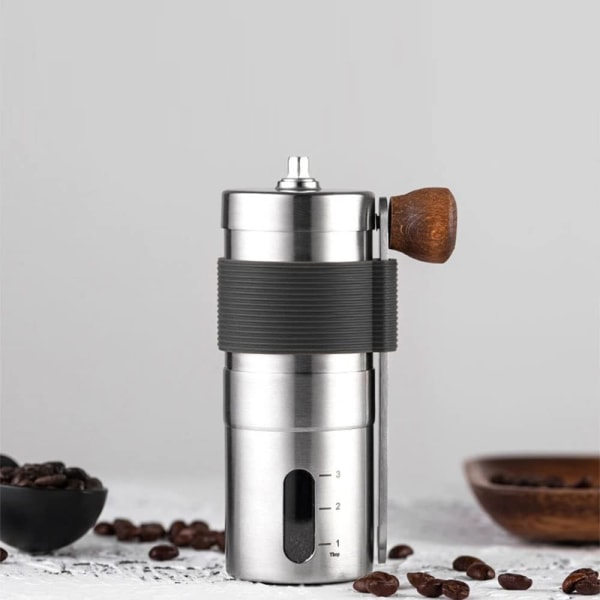 Coffee Grinder Manual Coffee Bean Grinder, Adjustable Settings, Stainless Steel Manual Burr Manual Coffee Grinder with Crank, Great for Camping (Col