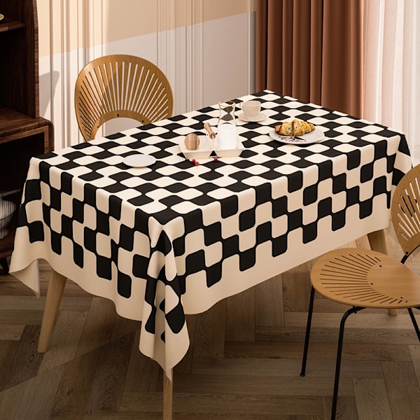 Nordisk rutete duk Internett-kjendis foto-taking lys luksus duk hjem rektangulær dekorativ duk bed and breakfast fabr