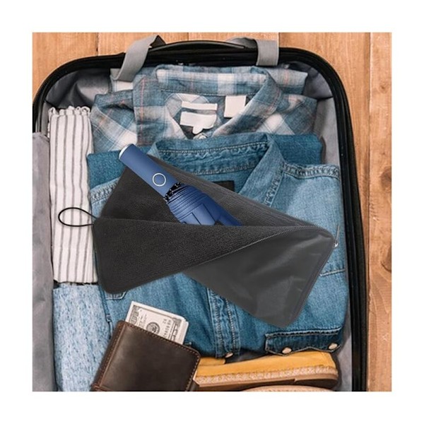 Foldbar paraplypose opbevaringspose til en udendørs larve med lynlås med hurtig opbevaringspose med hurtig tørring til foldbar paraply, bil, hus