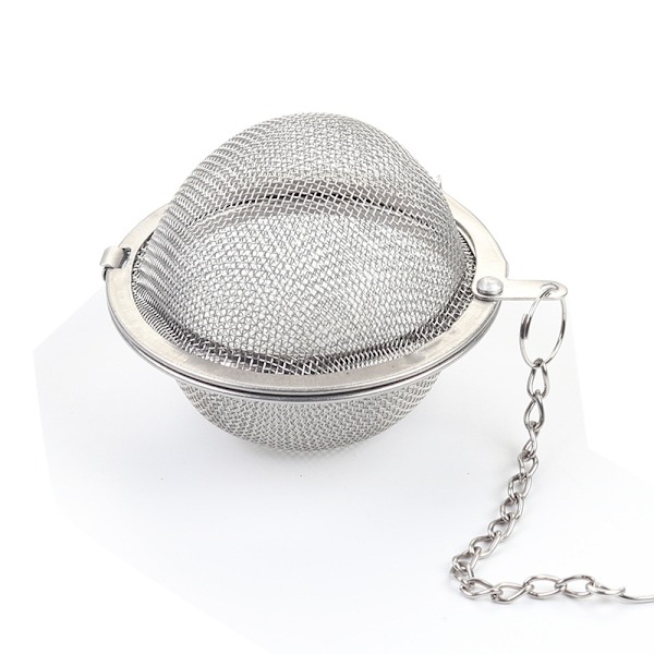 1 stk rustfritt stål mesh teball te sil tekanne 9cm
