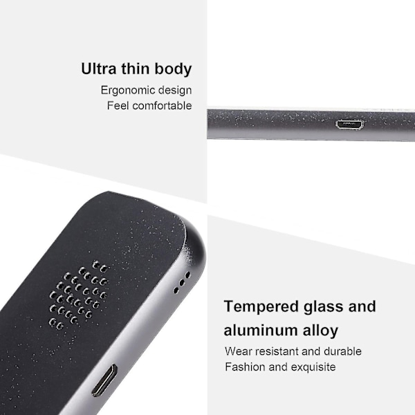 Tovejs stemmefotooversætter, Bluetooth 4.2 realtids oversættelsesenhed, 70 sprog ultra-tynd
