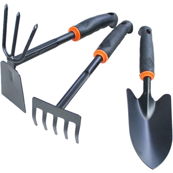 Sett med hageredskaper, 3 deler liten hagespade, sett med tradisjonelle håndhageredskaper, vesker, liten hagespade, for å bearbeide jorden