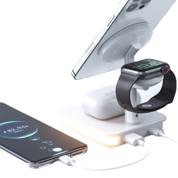 Magnetisk tre-i-én trådløs oplader Magsafe multifunktions trådløs oplader til Apple 13 iWatch 7