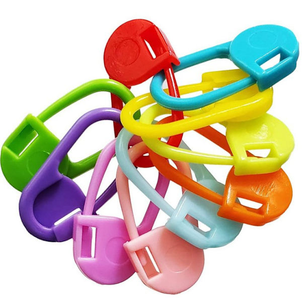 100 st Interlocking Pin Markers för stickning virkning sömnad stygn - Blandade färger