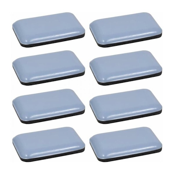 8x TEFLON TEFLON TEFLON SLIDER PTFE Rektangulär självhäftande klistermärke 35 x 25 mm GOLV GOLVSKYDD