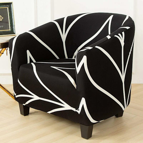Cabriolet fåtöljöverdrag Geometriskt mönster Tryckt sofföverdrag Relax Club Badkar Stol Stretch fåtöljöverdrag Polyester，T-Audace
