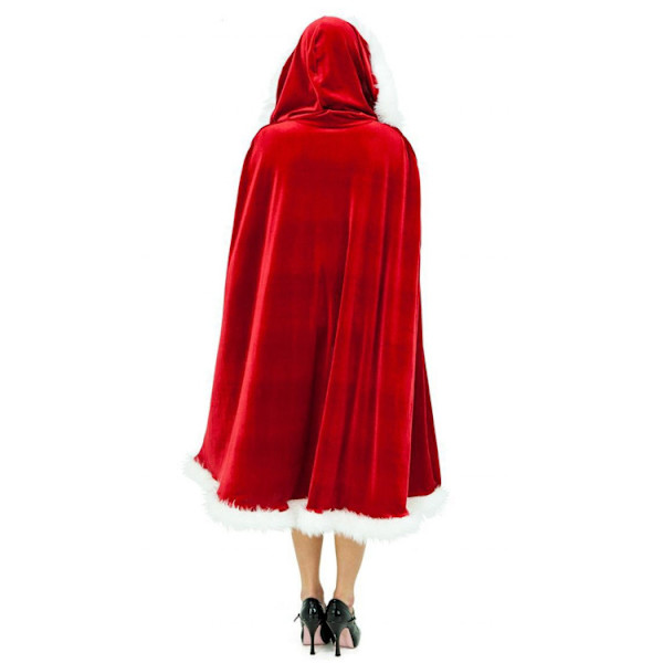 1PCS Juldräkter 80cm Kappa Multi Användning Jul Cardigan Lyxig Flanell Huva Kappa för Semesterfest, Kappa Huva Kläder Kappa