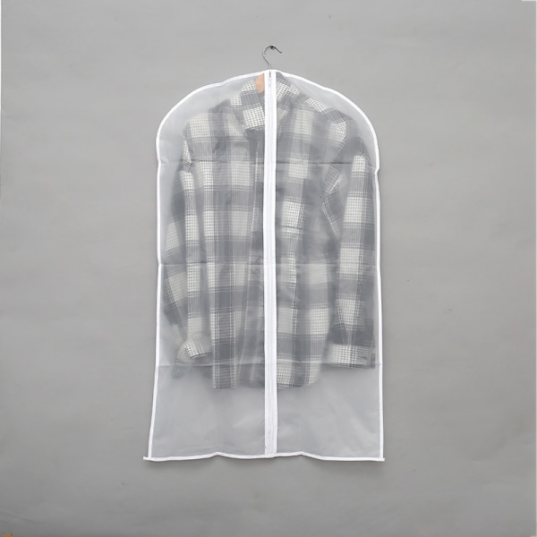 Dammskydd för kläder Transparent dammtät vattentät överdrag med dragkedja 3PCS Lämplig för skjortor, kostymer, rockar (Medium 60*80cm)