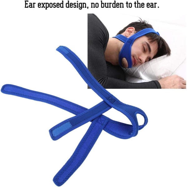 Anti Snore Pannebånd (Blå), Unisex Anti Snore Pannebånd for søvn,