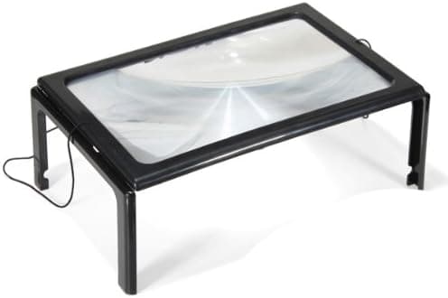 Led A4 Side Stor Håndfri Lupe 3 X Læse Lupe Ledning