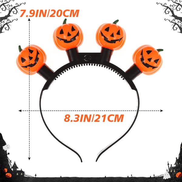 Glødende Gresskar Hodebånd LED Halloween Hodebånd Glødende Hodebånd Hodebånd Kostymefest Dekorasjon Dame Hårtilbehør