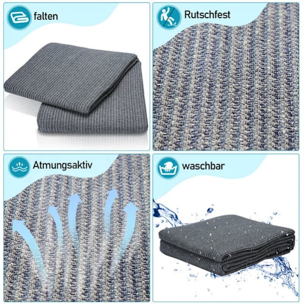 2x2m Vanntett teppe Camping Camping Tie Utvendig gulv Telt Piknik Caravan Dekning