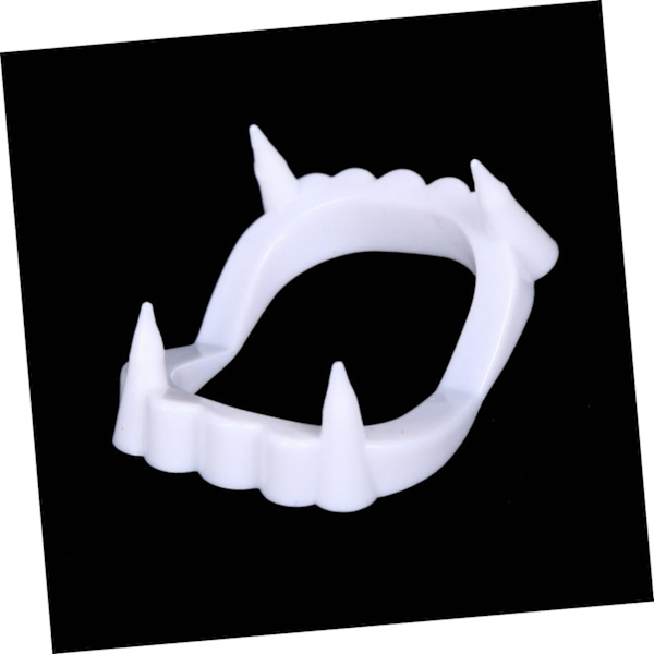 Sett med 4 Plast Vampyrtann Vampyrtenner Vampyrfanger Fotorekvisitter Sminkeleker Barn Halloweenfest Cosplayrekvisitter