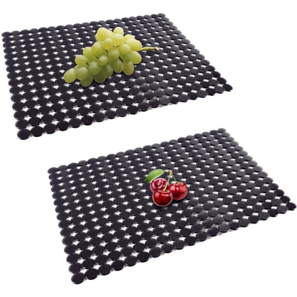 Kjøkkenvaskmatte, Sett med 2 Klippbare Vaskmatter, Dekorativ Vaskmatte, Rask Drenering, Anti-ripe og Anti-drypp, 30 x 40 cm