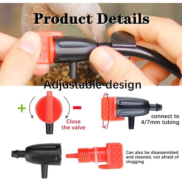30 stycken 4/7mm bevattningsdroppar, mikro-dropp mikro-droppar droppbevattning bevattning mikro-dropp bevattningssystem Bevattningsset