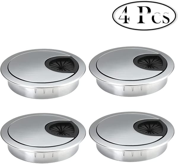 60mm skrivebordsgennemføring, kabelhul, kabeltråddæksel, computerplast