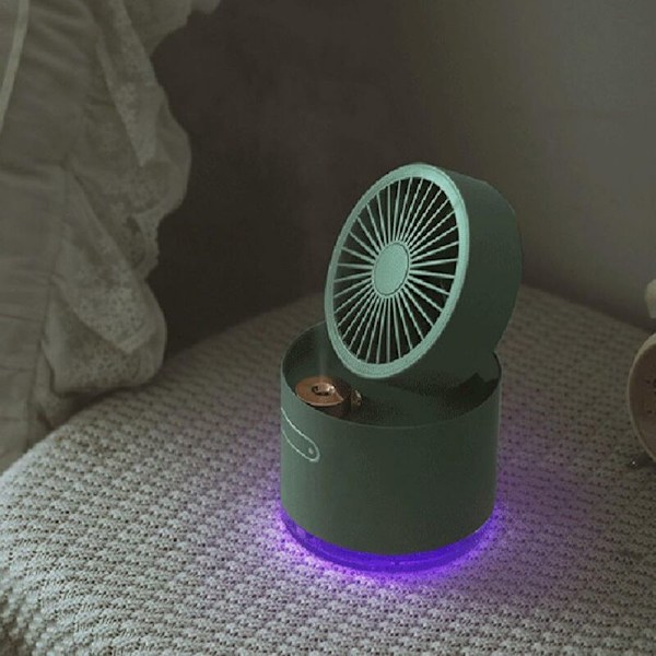 Bärbar Minifläkt, USB Mini Kylfläkt Luftfuktare, Vikbar Förvaring, Dimmkylning, Justerbar Vindriktning