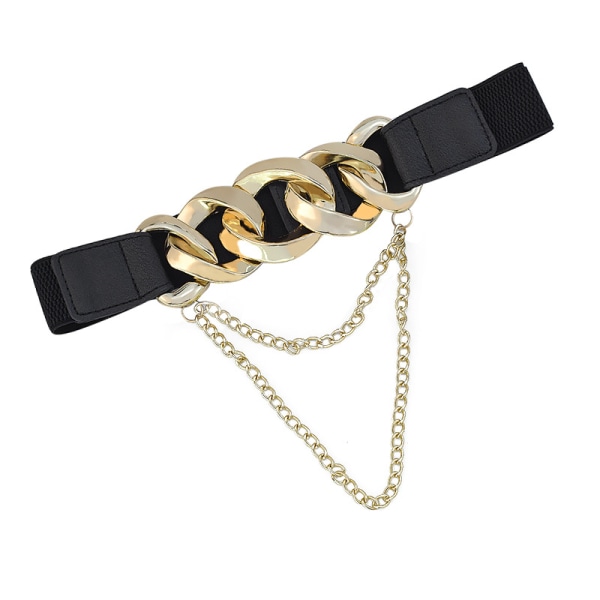 Elastisk kjedebelte elastisk belte dekorativt skjørt dress temperament slank midjebelte for kvinner