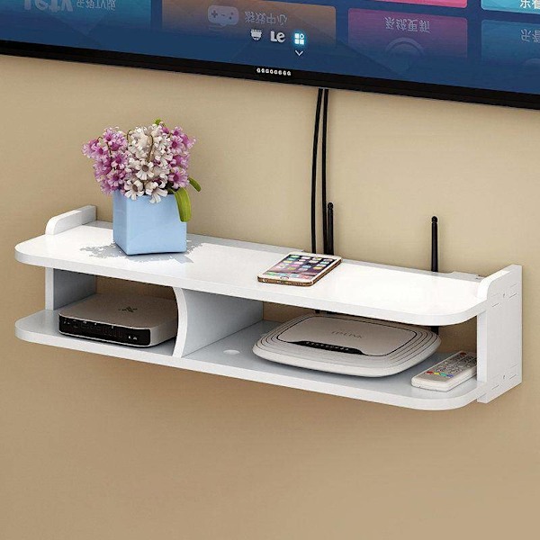 WIFI Router TV-box Hylla Väggmontering 2-våningar Låda Fäste