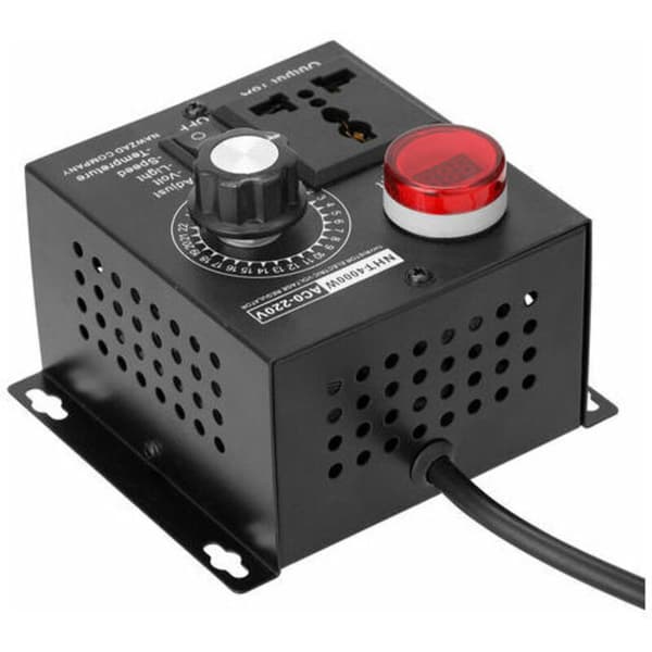 AC 220V 4000W Kompakt Controller Variabel Spænding Hastighed Bærbar Temperatur Lys Spænding Justerbar Lysdæmper
